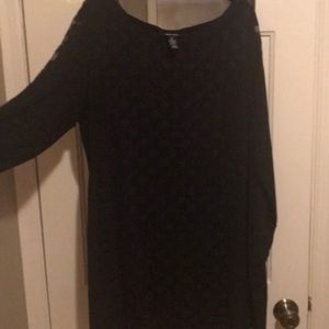 Style&co 1X black dress/tunic with polka dots